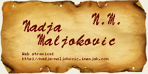 Nadja Maljoković vizit kartica